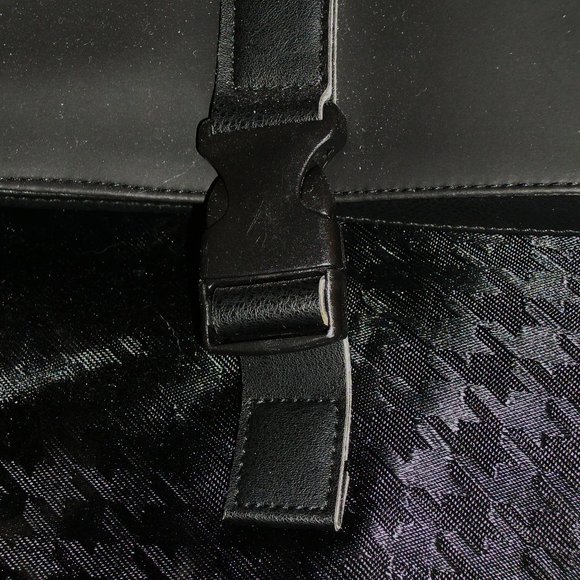 TANGER Large Unisex Back Houndstooth Backpack Computer Bag Tote - Picture 3 of 7